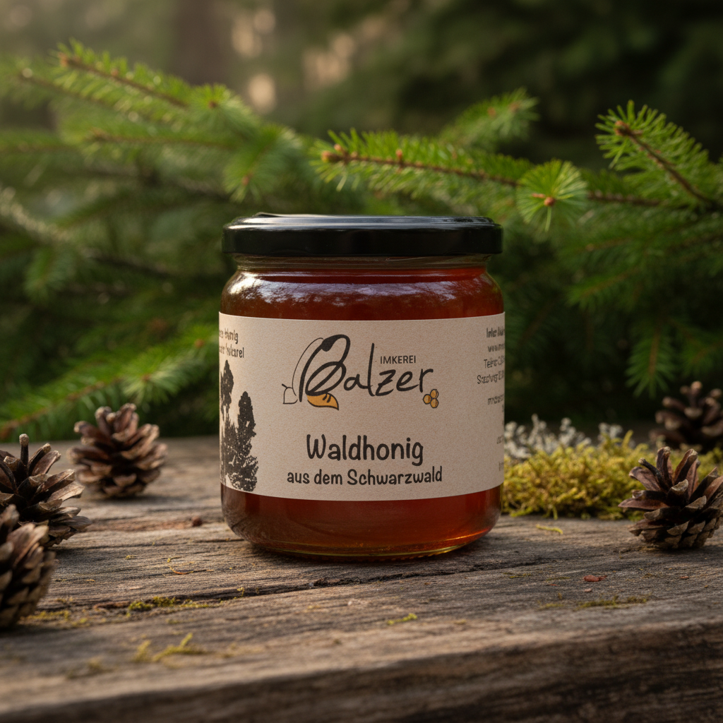 Waldhonig mit Tannenzweigen - Imkerei Balzer