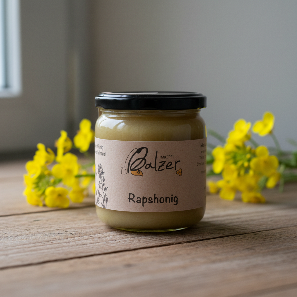 Rapshonig Produktfoto mit echtem Glas